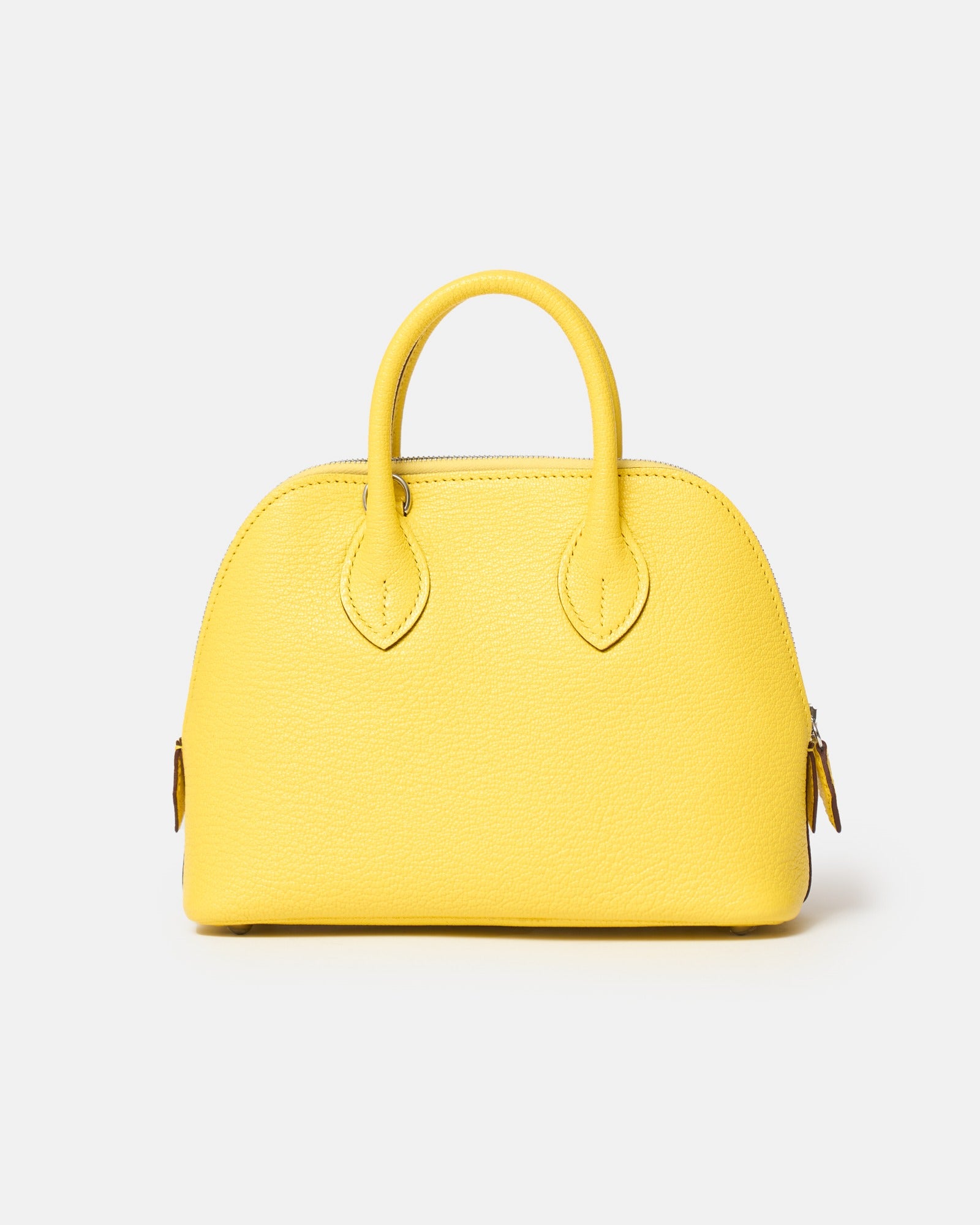 Hermès Mini Bolide 1923 Jaune Citron Chervre Mysore PHW