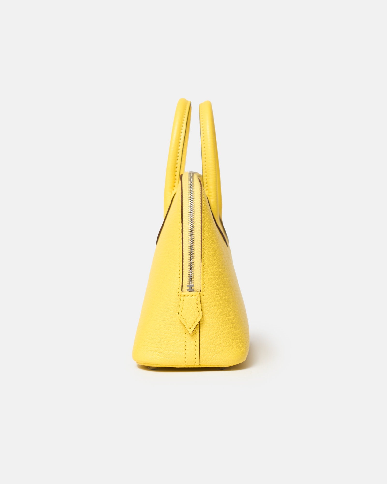 Hermès Mini Bolide 1923 Jaune Citron Chervre Mysore PHW