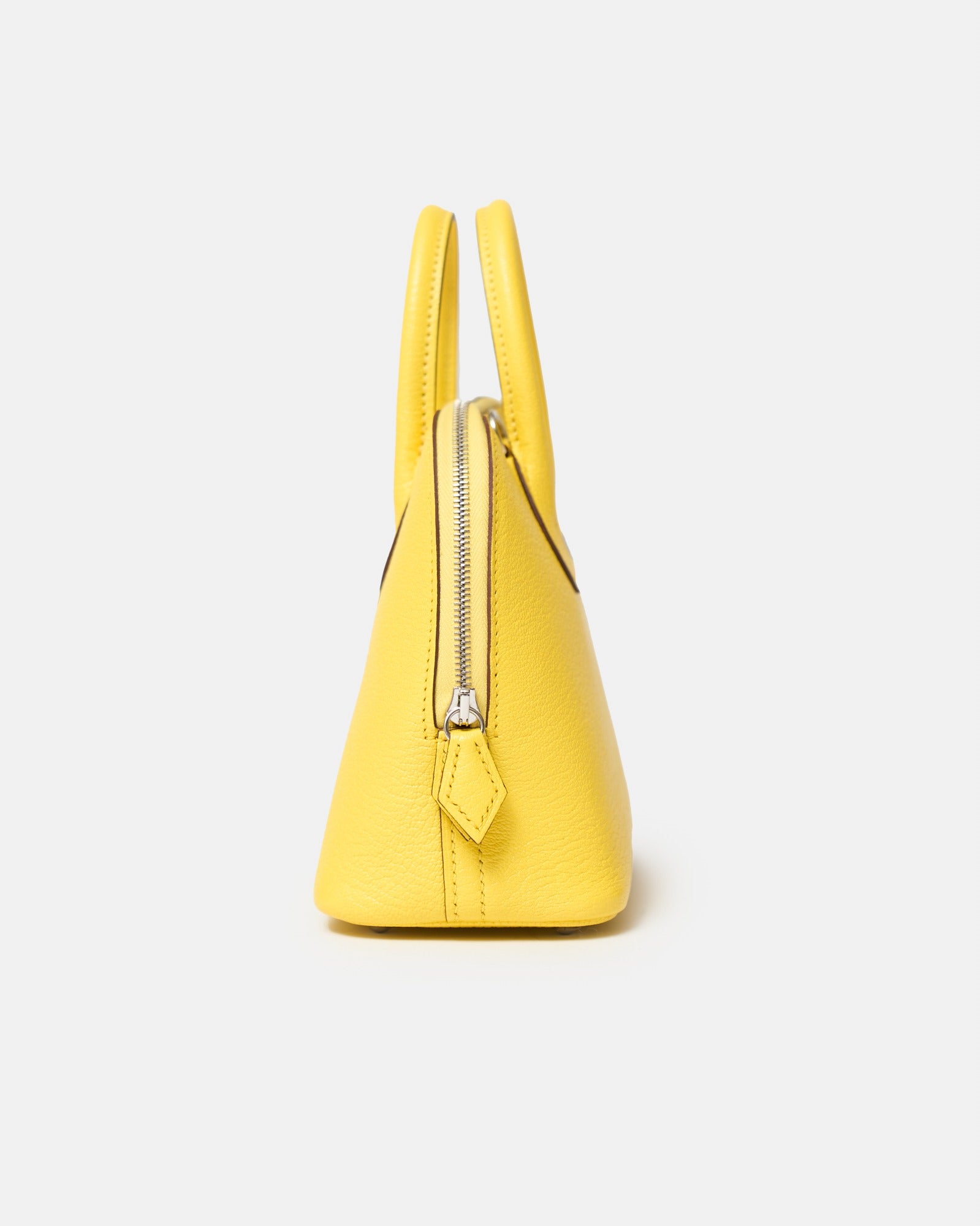 Hermès Mini Bolide 1923 Jaune Citron Chervre Mysore PHW