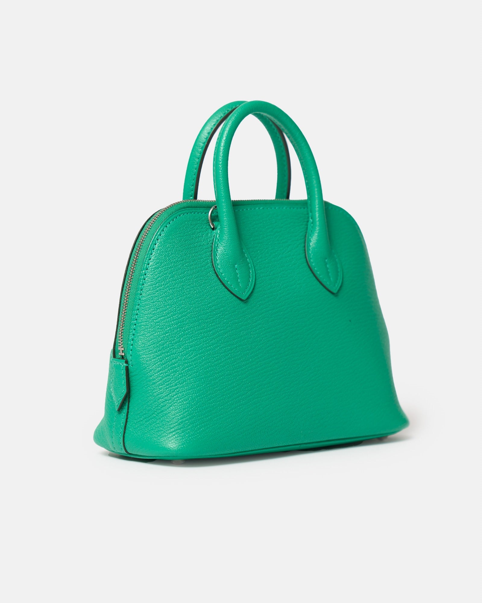 Hermès Mini Bolide 1923 Vert Vertigo Chevre Mysore PHW
