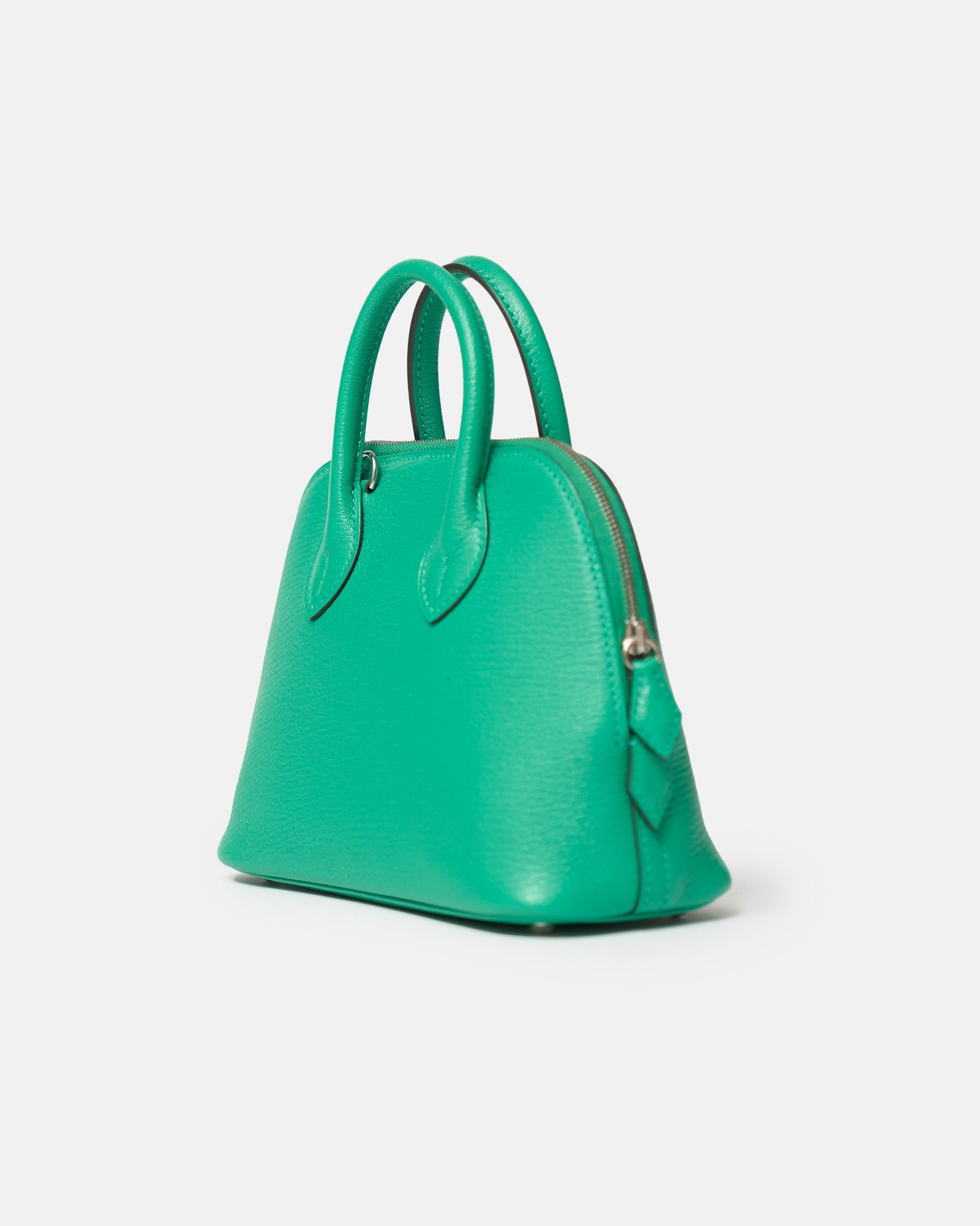 Hermès Mini Bolide 1923 Vert Vertigo Chevre Mysore PHW