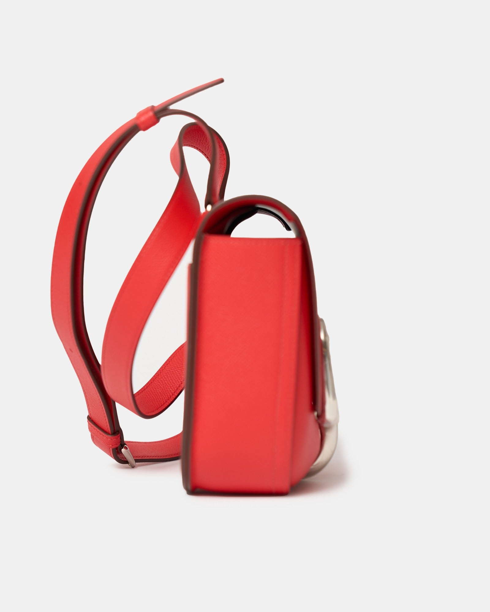 Hermès Mini Della Cavalleria Rouge de Coeur Epsom PHW