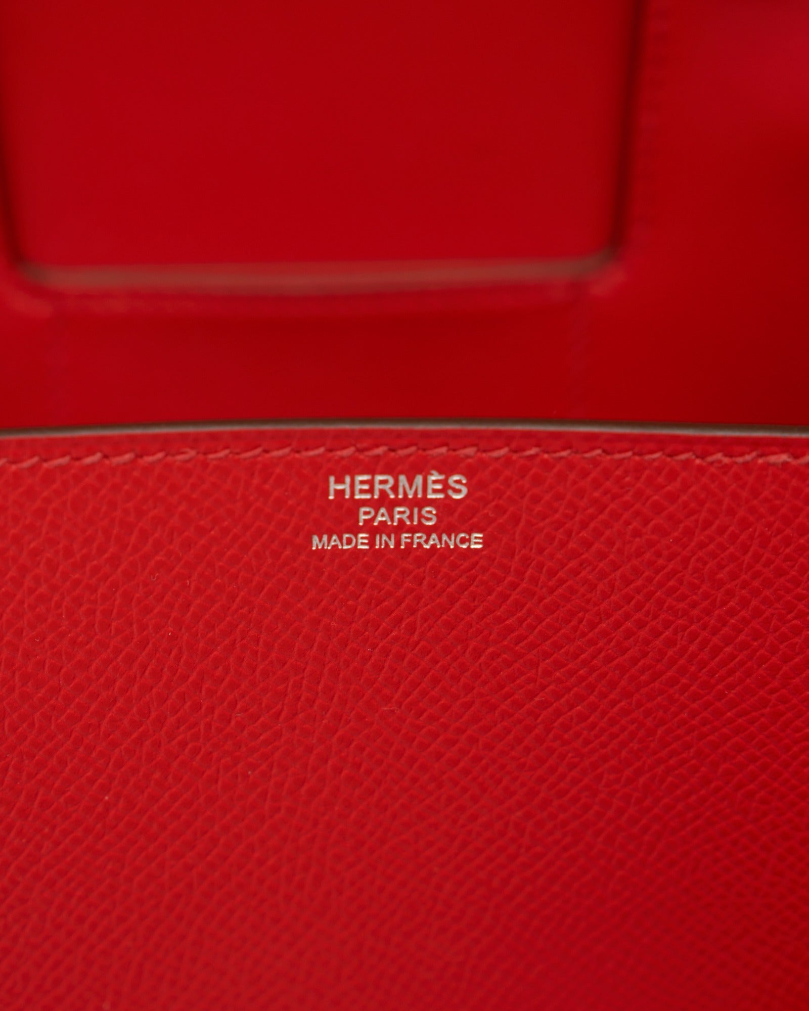 Hermès Mini Della Cavalleria Rouge de Coeur Epsom PHW
