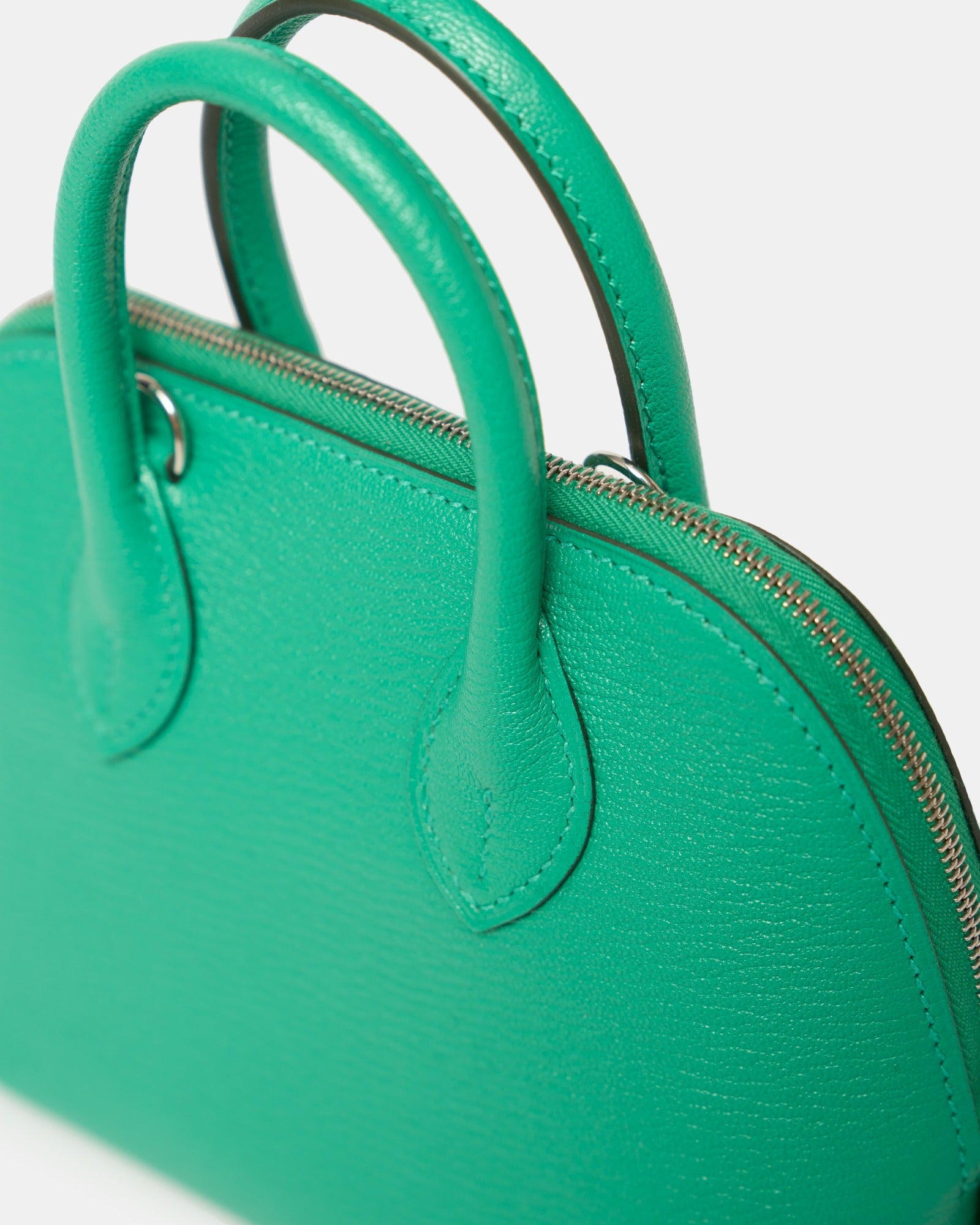 Hermès Mini Bolide 1923 Vert Vertigo Chevre Mysore PHW