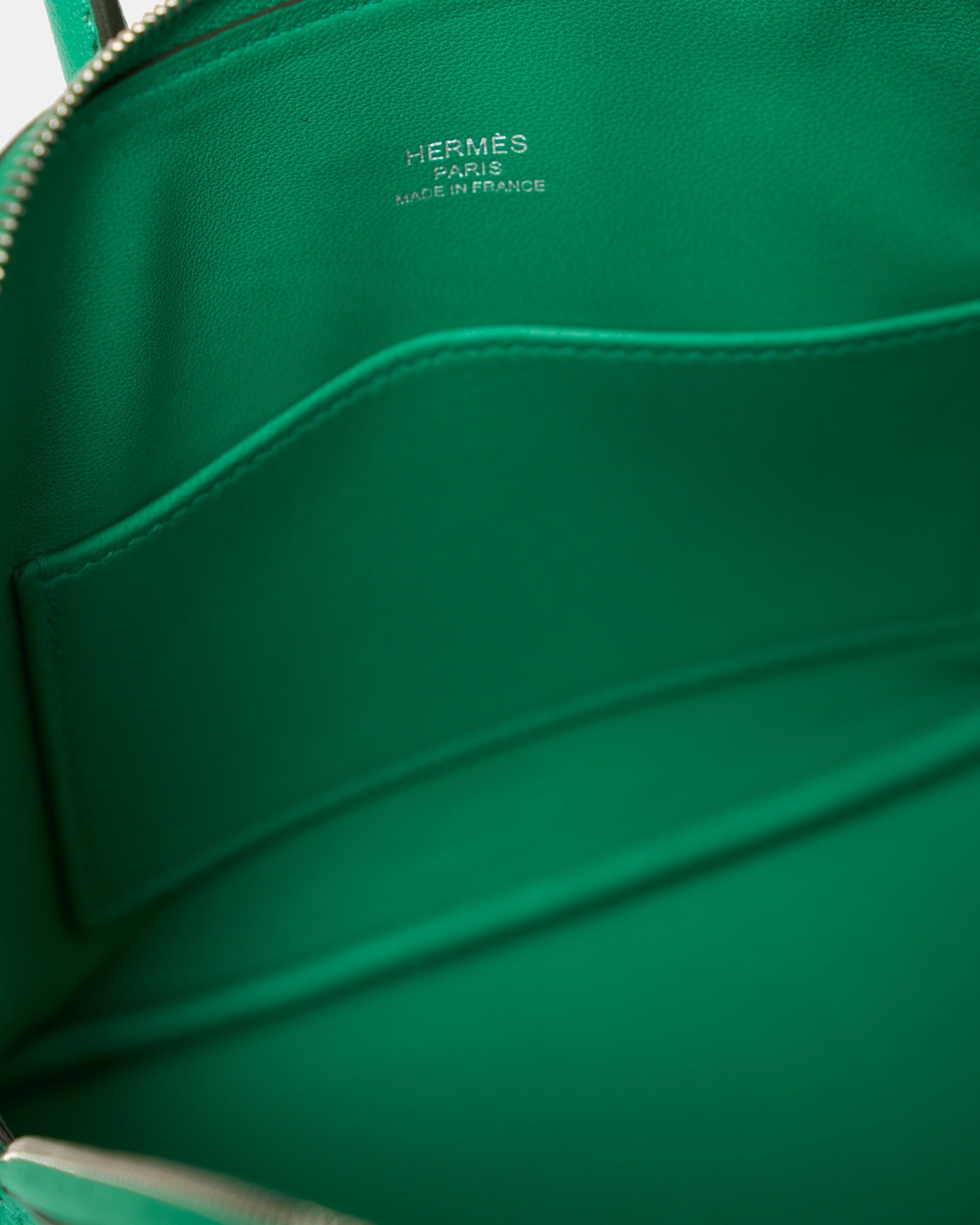 Hermès Mini Bolide 1923 Vert Vertigo Chevre Mysore PHW