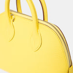 Hermès Mini Bolide 1923 Jaune Citron Chervre Mysore PHW