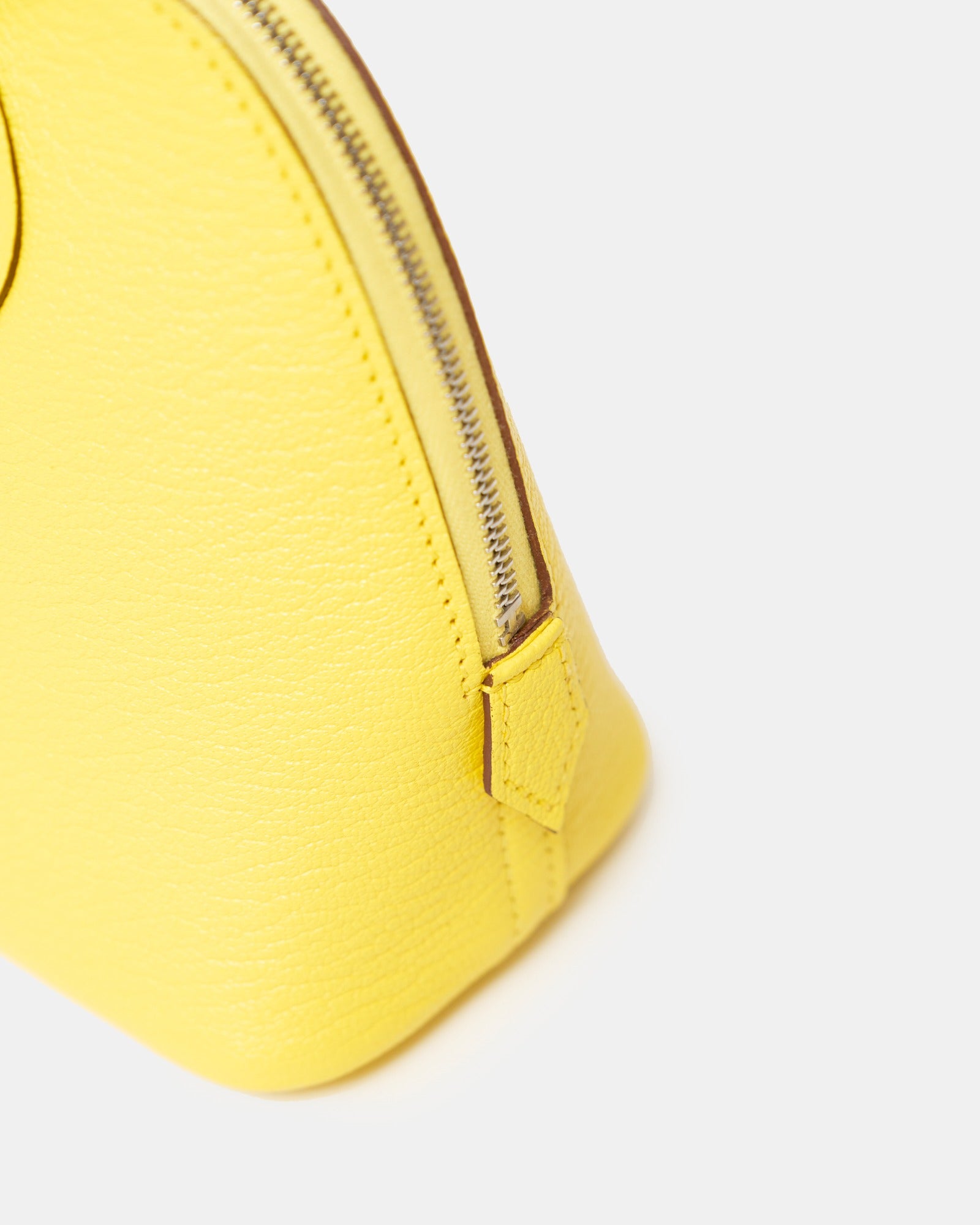 Hermès Mini Bolide 1923 Jaune Citron Chervre Mysore PHW
