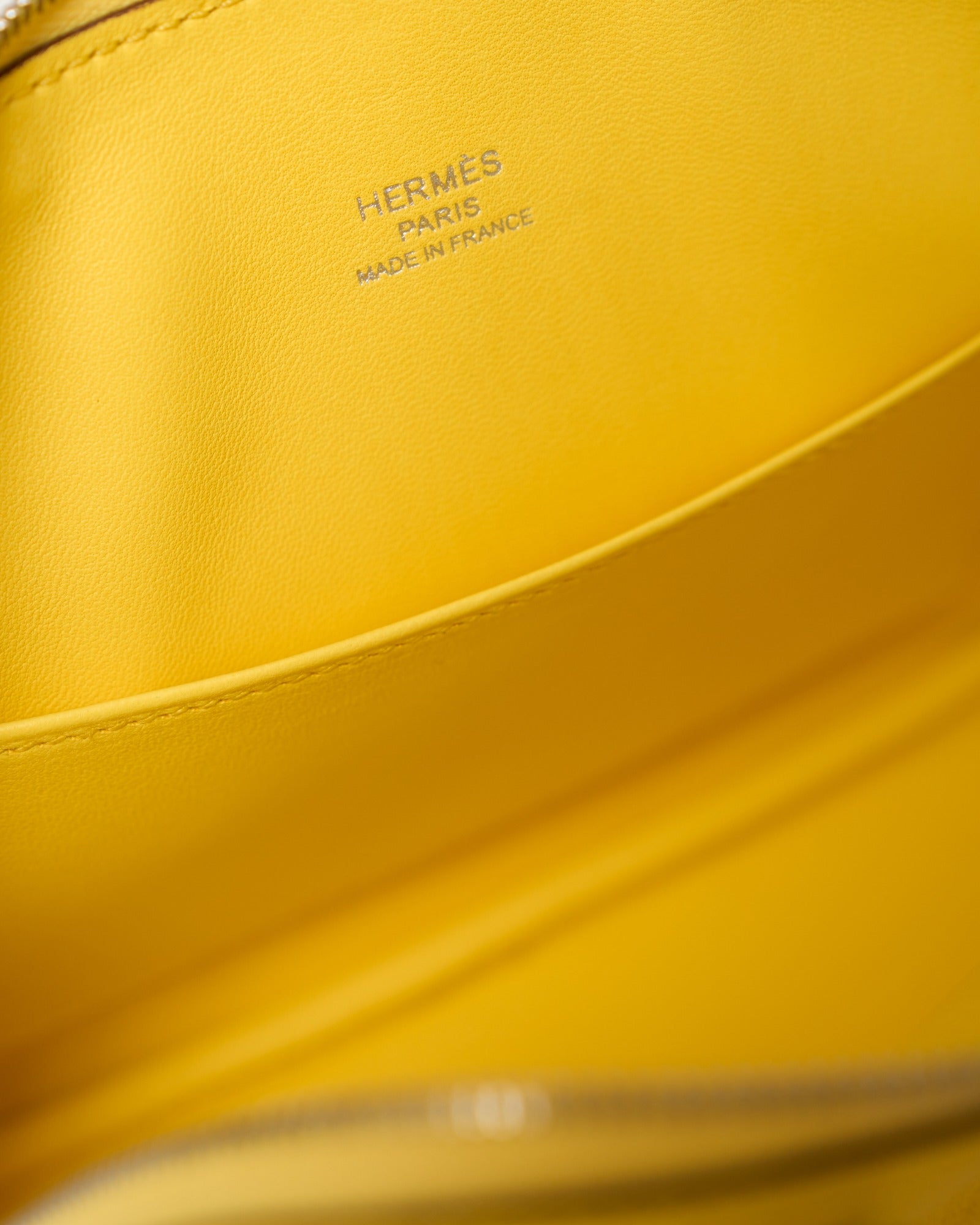 Hermès Mini Bolide 1923 Jaune Citron Chervre Mysore PHW