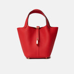 Hermès Mini Picotin 18 Rouge de Coeur Clemence GHW