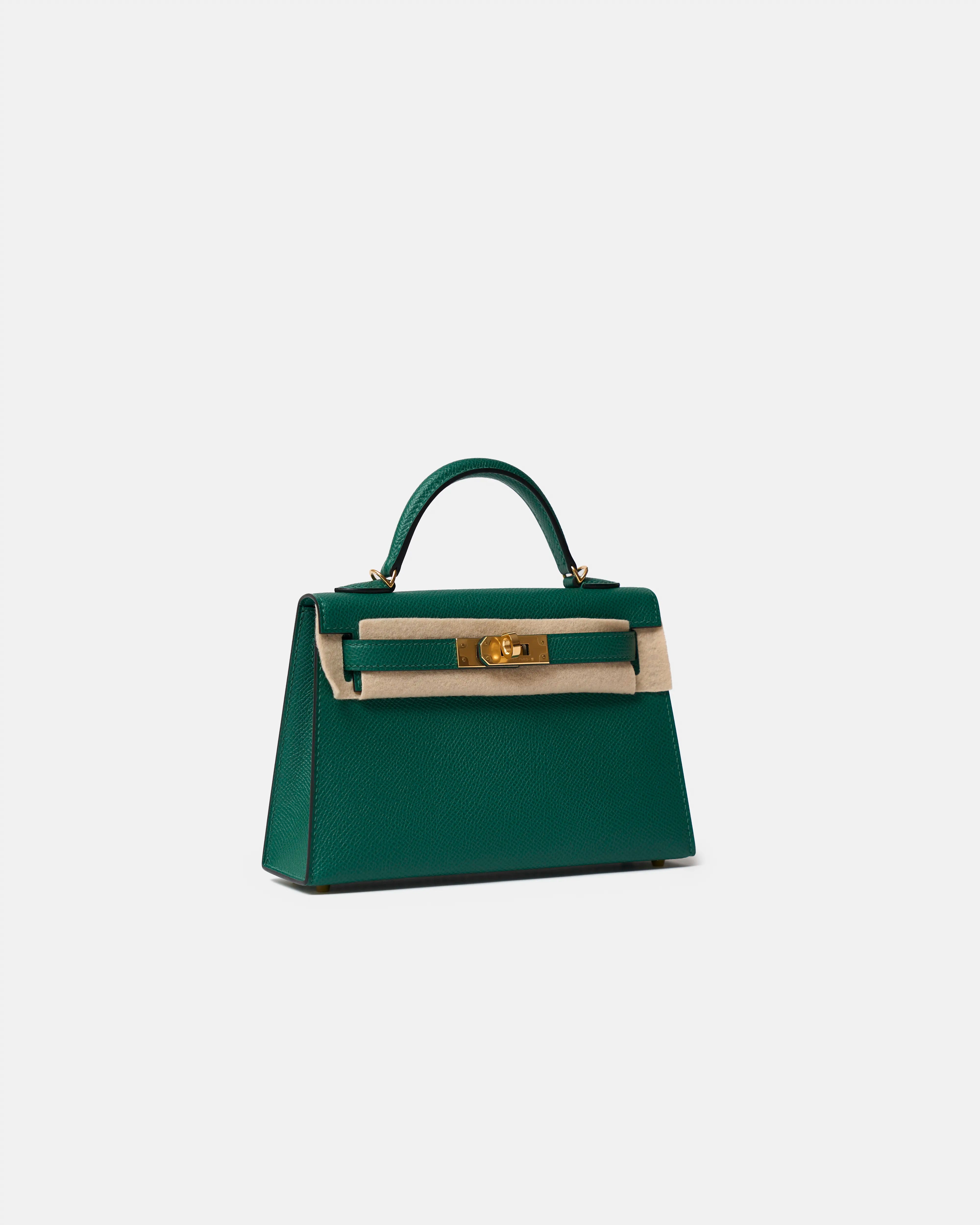 Hermès Mini Kelly 20 Malachite Epsom GHW