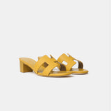 Hermès Oasis Jaune Citron Epsom Sandals