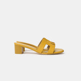 Hermès Oasis Jaune Citron Epsom Sandals