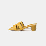 Hermès Oasis Jaune Citron Epsom Sandals