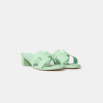 Hermès Oasis Vert Pomme Epsom Sandals