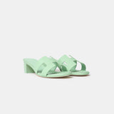 Hermès Oasis Vert Pomme Epsom Sandals