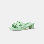 Hermès Oasis Vert Pomme Epsom Sandals