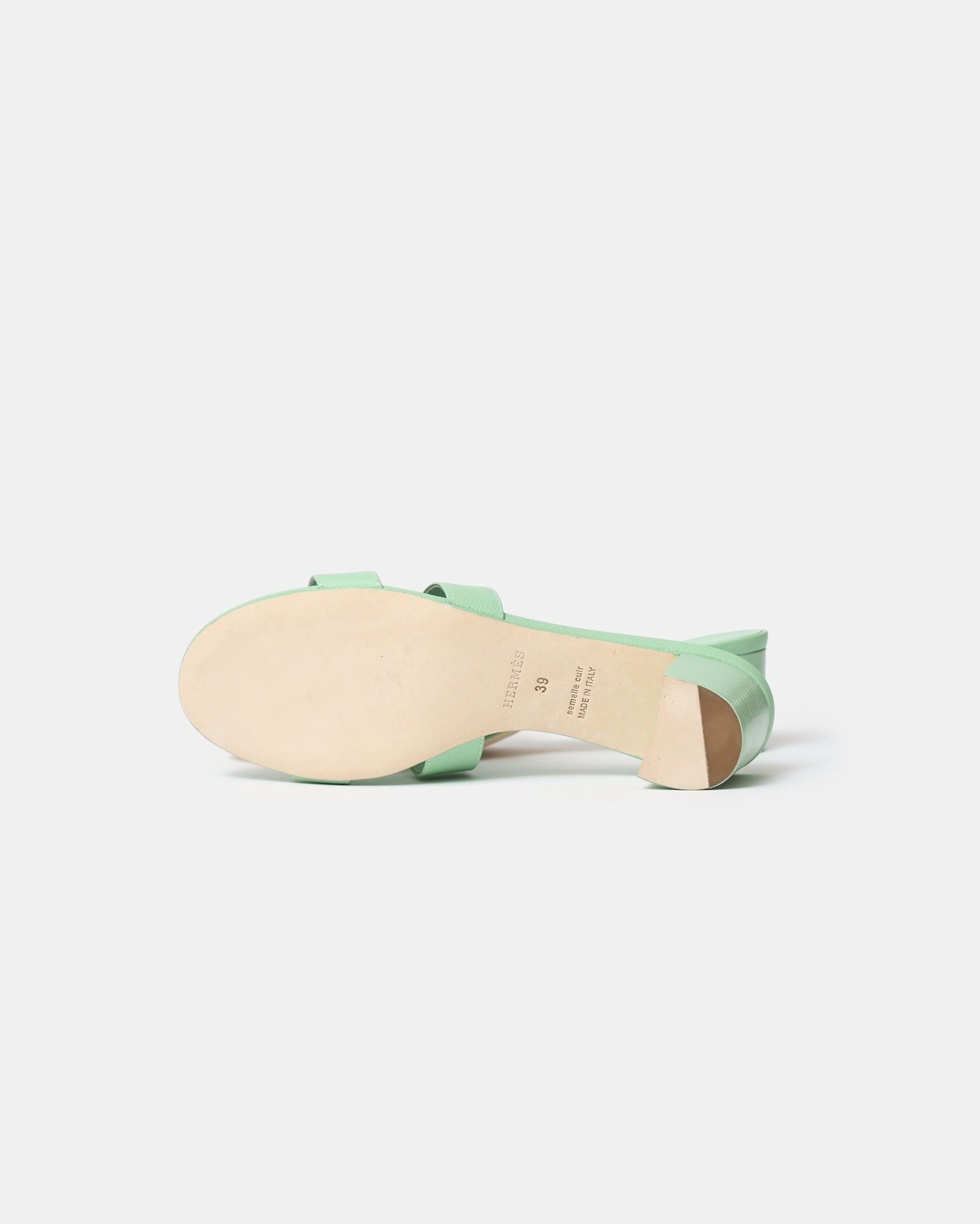 Hermès Oasis Vert Pomme Epsom Sandals