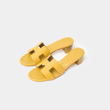 Hermès Oasis Jaune Citron Epsom Sandals