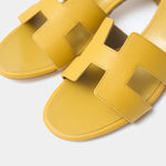 Hermès Oasis Jaune Citron Epsom Sandals