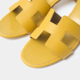 Hermès Oasis Jaune Citron Epsom Sandals
