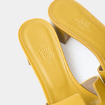 Hermès Oasis Jaune Citron Epsom Sandals