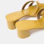 Hermès Oasis Jaune Citron Epsom Sandals