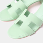 Hermès Oasis Vert Pomme Epsom Sandals