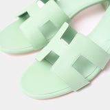 Hermès Oasis Vert Pomme Epsom Sandals