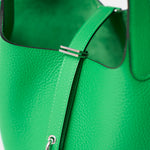 Hermès Picotin 18 Vert Bambou Clemence PHW