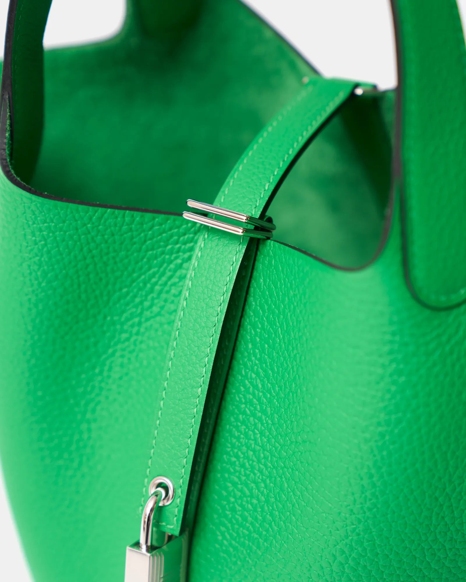 Hermès Picotin 18 Vert Bambou Clemence PHW