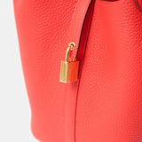 Hermès Picotin 18 Rouge de Coeur Clemence Ghw