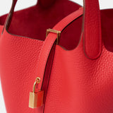 Hermès Picotin 18 Rouge de Coeur Clemence Ghw