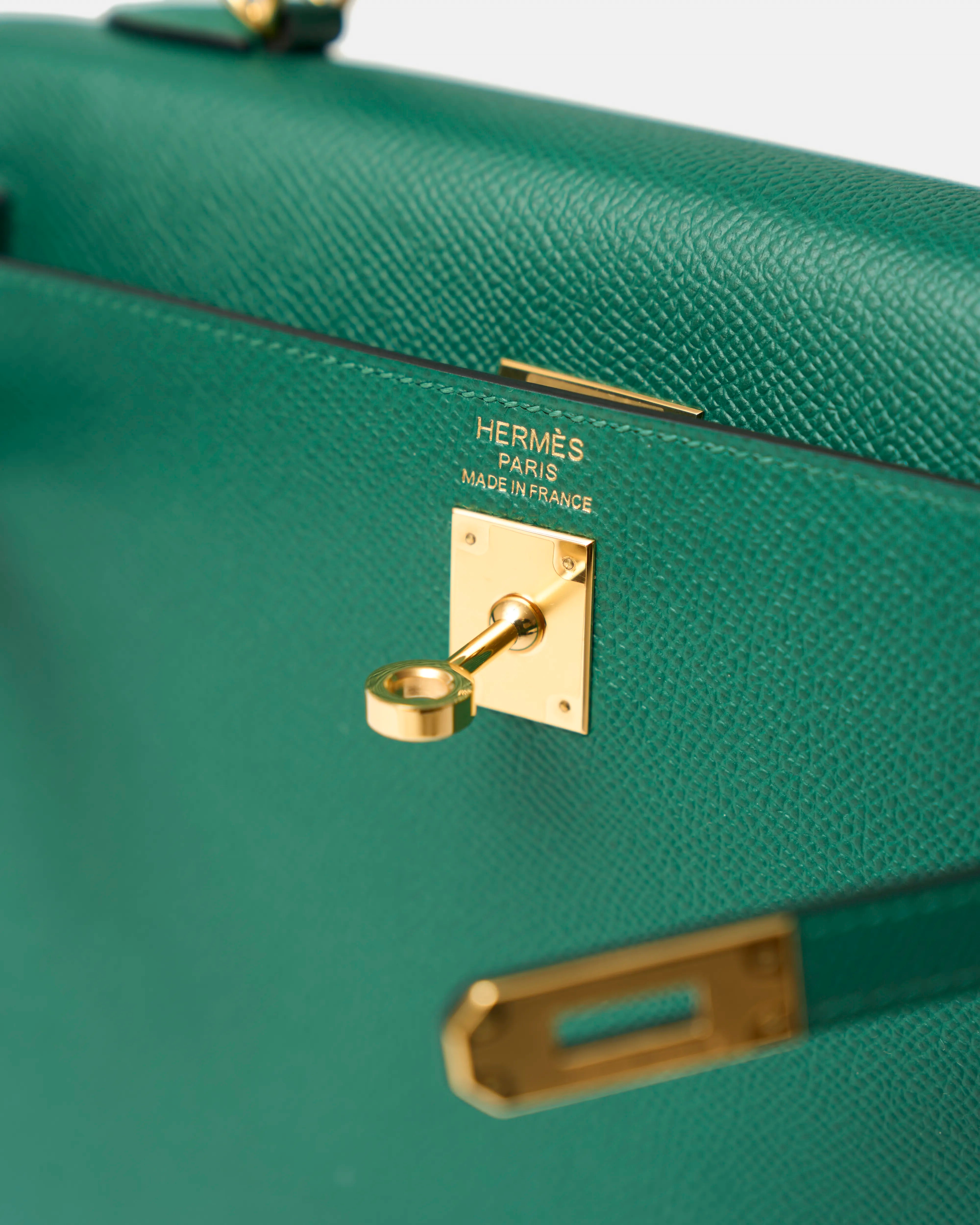 Hermès Mini Kelly 20 Malachite Epsom GHW