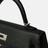 Hermès Mini Kelly 20 Black Epsom PHW