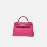 Hermès Mini Kelly 20 Rose Pourpre Epsom PHW