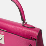 Hermès Mini Kelly 20 Rose Pourpre Epsom PHW