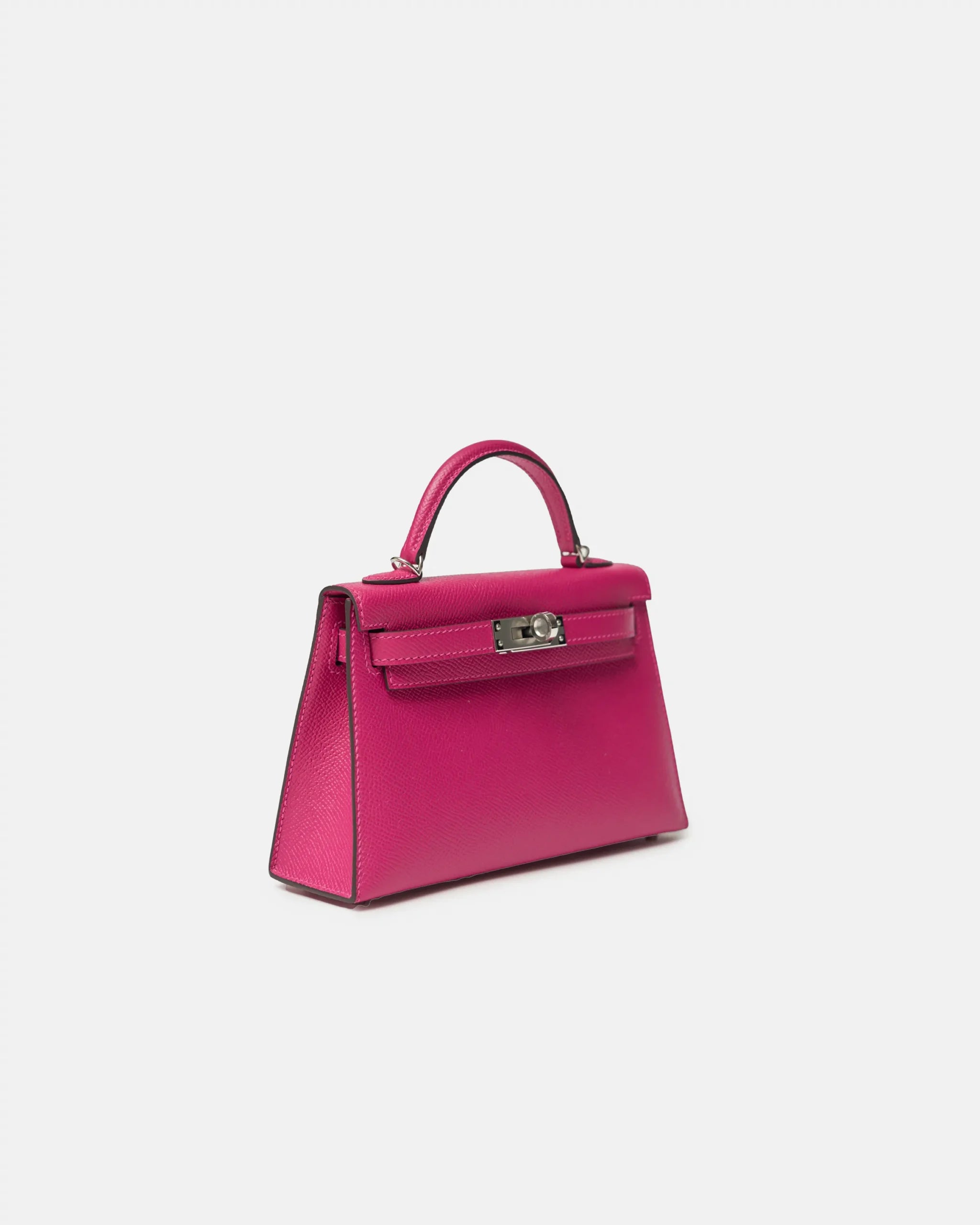 Hermès Mini Kelly 20 Rose Pourpre Epsom PHW