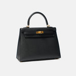 Hermès Kelly 25 Black Epsom GHW