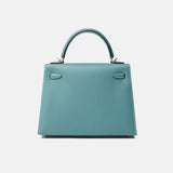 Hermès Kelly 25 Blue Jean Epsom GHW