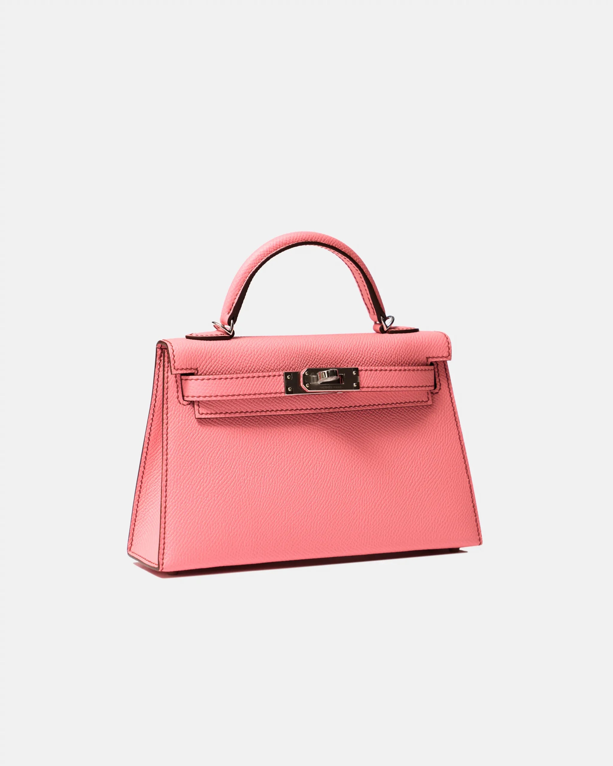 Hermès Mini Kelly 20 Bubblegum Epsom Phw
