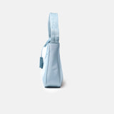 Prada Re-edition 2000 Silver Blue Hobo Bag