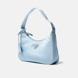 Prada Re-edition 2000 Silver Blue Hobo Bag