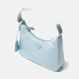 Prada Re-edition 2000 Silver Blue Hobo Bag