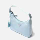 Prada Re-edition 2000 Silver Blue Hobo Bag