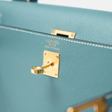 Hermès Kelly 25 Blue Jean Epsom GHW