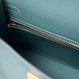 Hermès Kelly 25 Blue Jean Epsom GHW