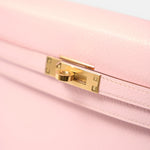 Hermès Kelly 25 Rose Sakura Chevre Mysore GHW