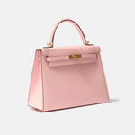 Hermès Kelly 25 Rose Sakura Chevre Mysore GHW