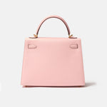 Hermès Kelly 25 Rose Sakura Chevre Mysore GHW