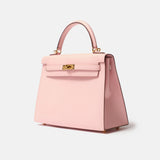 Hermès Kelly 25 Rose Sakura Chevre Mysore GHW